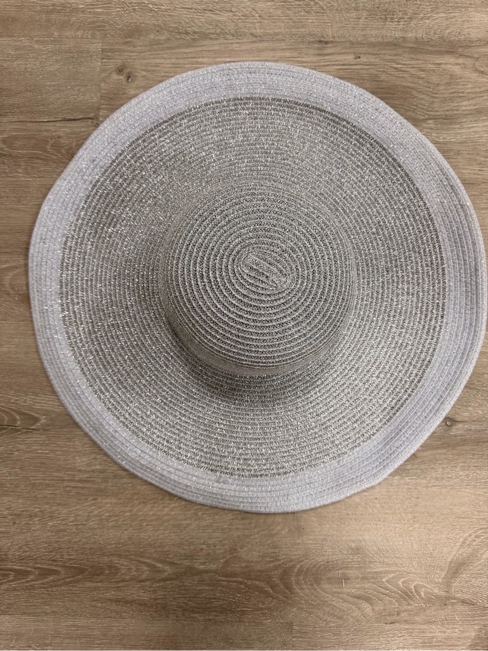 ASOS Silver Wide-Brim Straw Hat